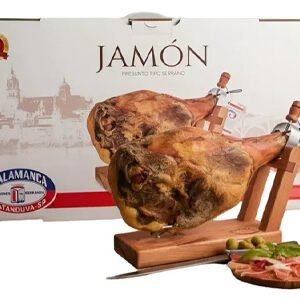 Kit Presunto Jamon Serrano 12 Meses 5,5 Kg + Suporte + Faca