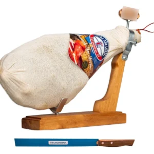 Presunto Jamon Serrano 18 Meses Premium 6,5Kg + Suporte + Faca